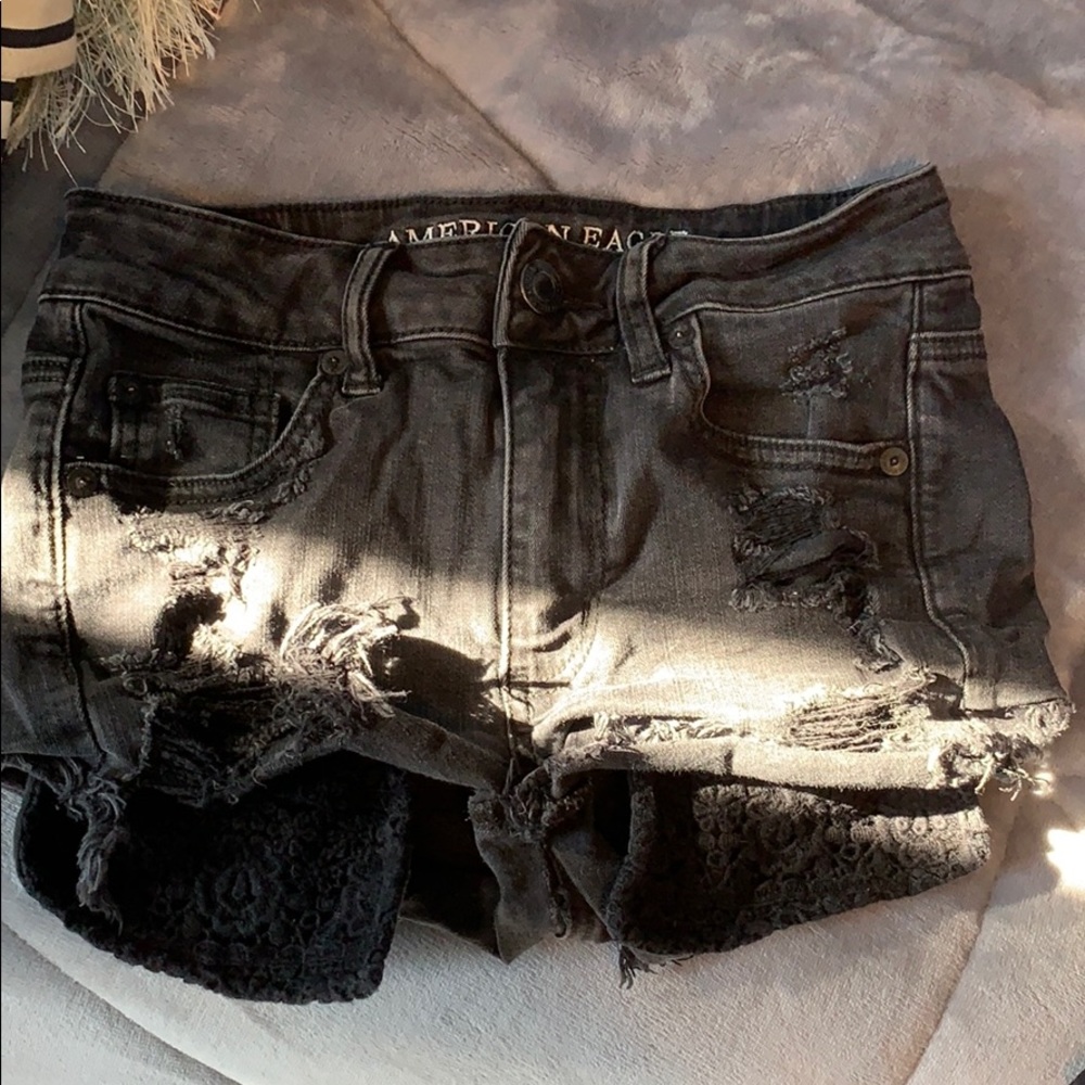 American Eagle Outfitters Black Jean Shorts